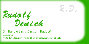 rudolf denich business card